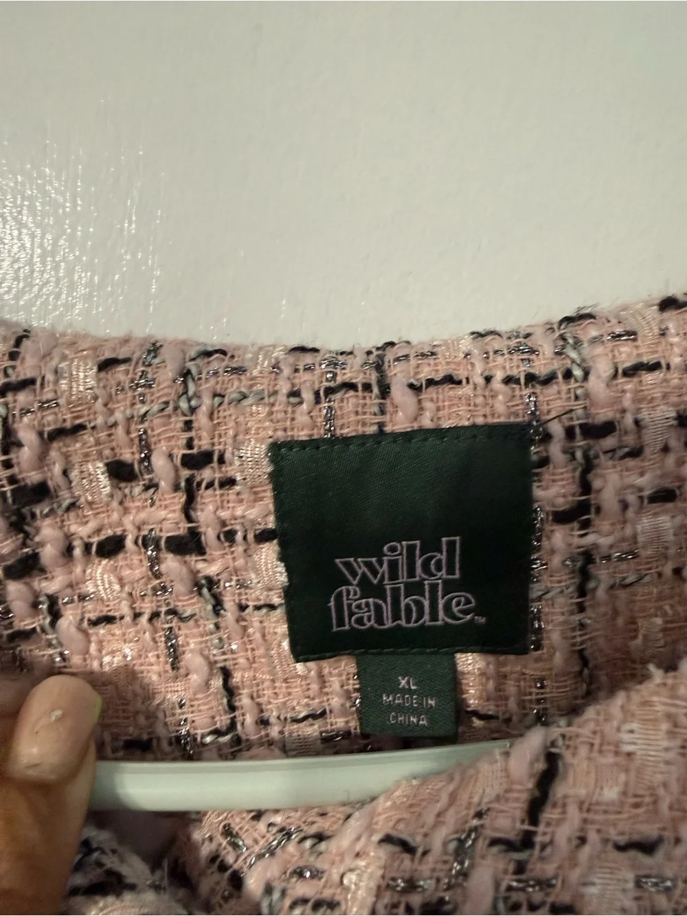 Women's Pink Tweed Crop Jacket - Picture 4 of 4